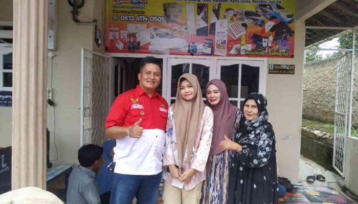 Momentum Tahun Baru 2025, Eddi Rambo Grand Opening Percetakan Aurel Gading di Pringsewu