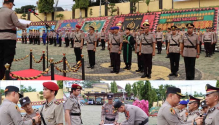 Kapolres Tanggamus Pimpin Sertijab 8 Perwira Polri Menempati Jabatan dari Kasat hingga Kapolsek