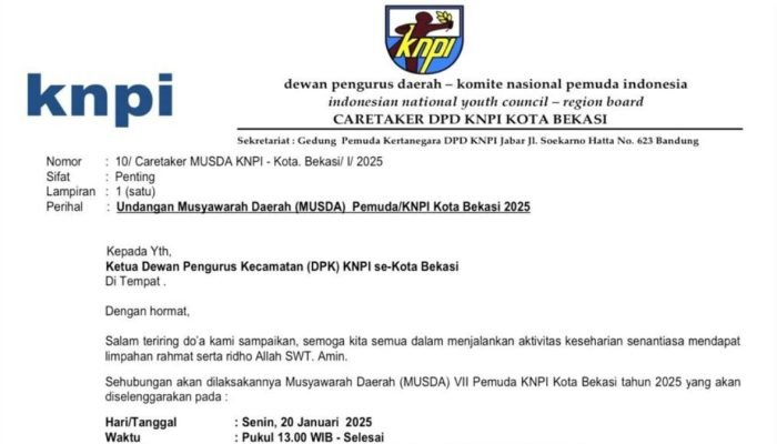 Muncul Penolakan Musda KNPI Kota Bekasi di Bandung, Ini Alasannya