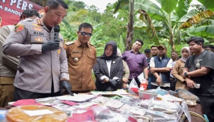 Polresta Bandung Bongkar Tambang Emas Ilegal Rugikan Negara Hingga Triliunan
