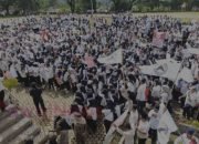 Ribuan Honorer “Serbu” Kantor Pj Bupati Tanggamus, Tuntut Status PPPK Penuh Waktu