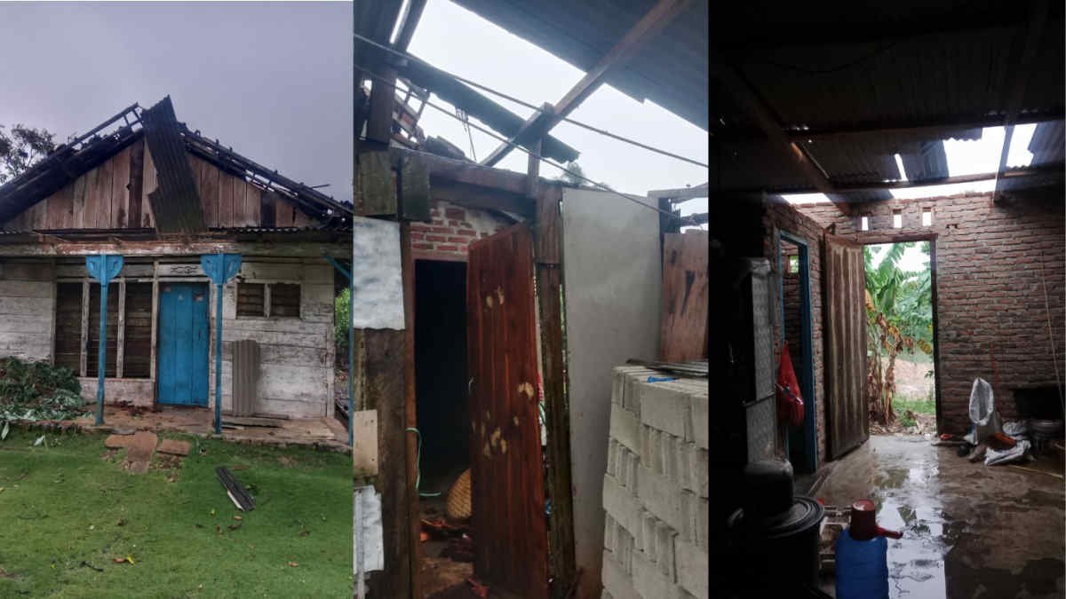 Bencana hidrometeorologi masih mengisi daftar laporan bencana di sejumlah wilayah di Lampung diawal Februari 2025. Angin kencang disertai hujan lebat membuat 5 kecamatan di Lampung Timur terdampak angin puting beliung, Selasa 4 Februari 2025 sore - foto doc