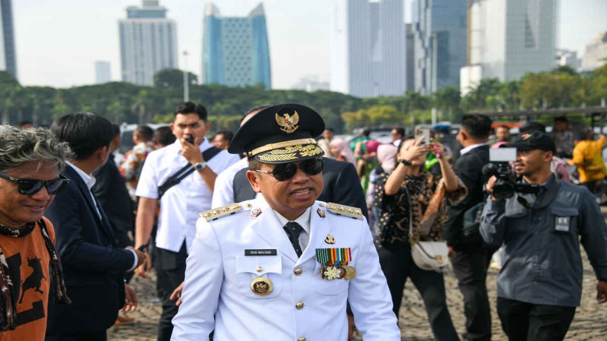 Foto Kang Dedi Mulyadi usai dilantik sebagai Gubernur Jabar di Istana Merdeka, Jakarta, Kamis (20/2/2025).