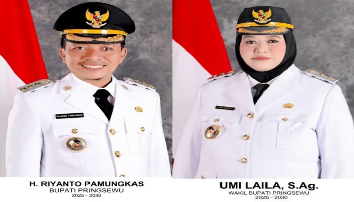 Pemkab Pringsewu Rilis Foto Resmi Bupati dan Wakil Bupati Periode 2025–2030