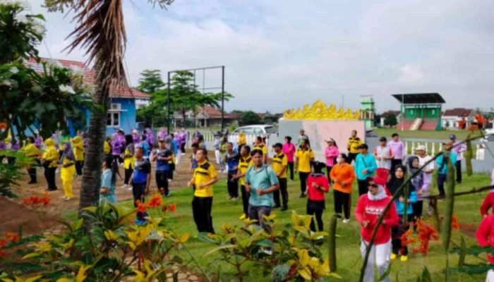 Sambut Ramadhan, Kapolsek Sekampung Udik Pimpin Kegiatan Olah Raga Bersama Lintas Sektoral