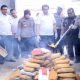 Direktorat Reserse Narkoba Polda Lampung memusnahkan barang bukti narkotika hasil pengungkapan kasus sepanjang tahun 2024 di Krematorium Lempasing, Rabu 19 Februari 2025, (foto_hm)