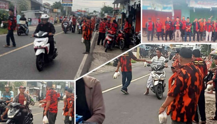 Pemuda Pancasila Wonosobo Tanggamus, Berbagi 300 Paket Takjil di Jalinbar