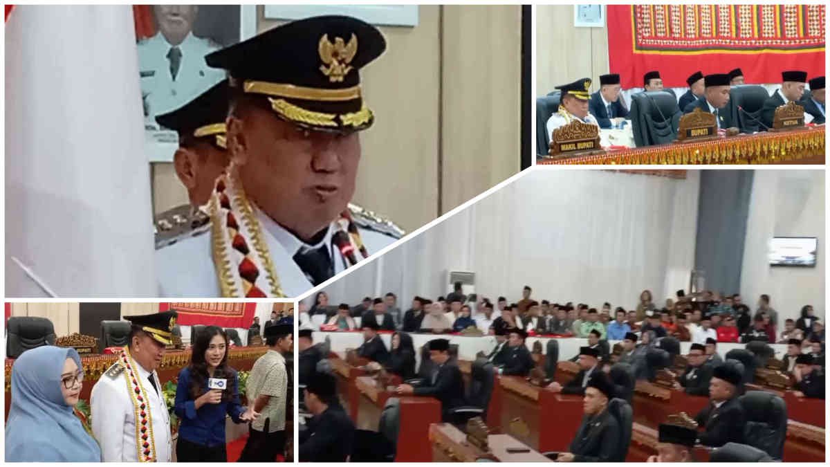 Foto: Rapat Paripurna Istimewa yang berlangsung di gedung DPRD Tanggamus pada Kamis 6 Maret 2025 ini dihadiri oleh jajaran pejabat daerah, Forkopimda, tokoh masyarakat, serta perwakilan organisasi kemasyarakatan, (foto_kolase)