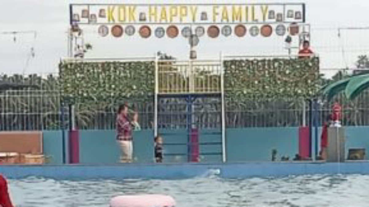 Foto: Kolam renang Kok Happy Family berdiri di atas lahan yang masih belum lunas dan bermasalah yang berlokasi di Pekon Banyu Urip, Kecamatan Wonosobo, Kabupaten Tanggamus,Lampung, (foto_ttk)