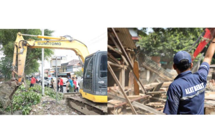 Pemkot Bekasi Tertibkan Bangli di Dua Tempat Berbeda