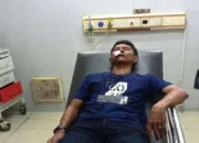 Wartawan di Subang bernama Hadi (46) dari media Hadejabar, mengalami luka parah di kepala dan wajah setelah dikeroyok saat menjalani tugas jurnalistik di Cijambe, 9 April 2025 - foto doc ist.