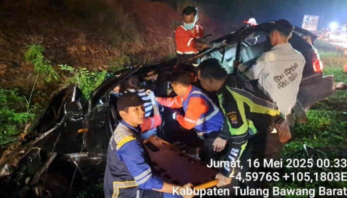 Anggota DPRD Lampung Alami Kecelakaan di KM 173 Tol JTTS Tubaba, Ini Kondisinya
