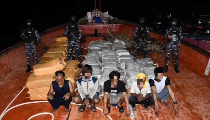 Fantastis, TNI AL Tangkap Kapal Ikan Muatan Narkoba Senilai Rp7 Triliun di Perairan Kepri