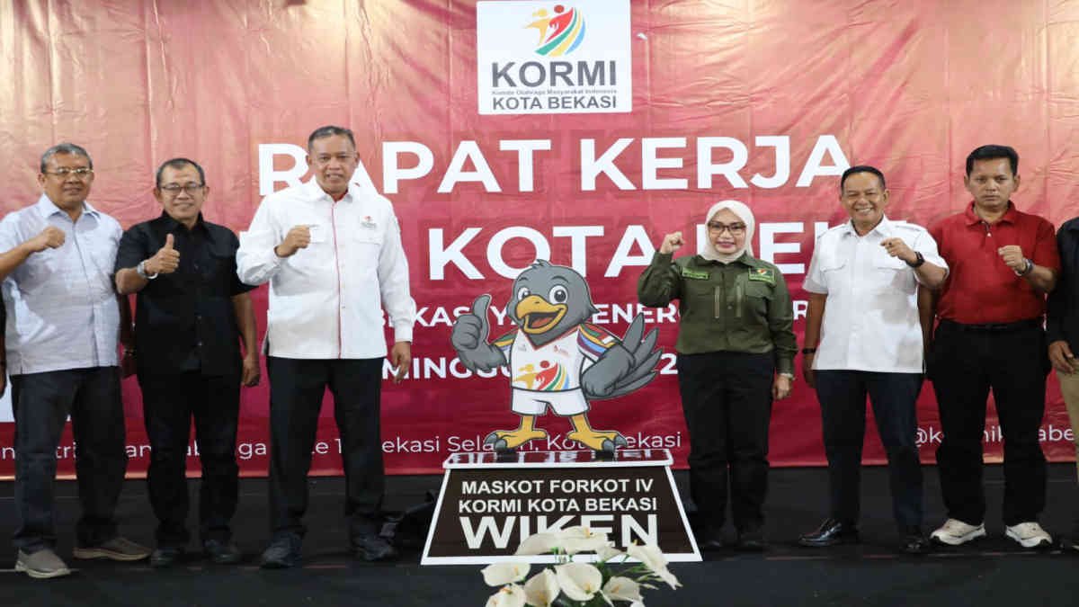 peluncuran maskot dan logo “WIKEN” yang menjadi simbol semangat baru gerakan olahraga rekreasi di Kota Bekasi. Minggu 18 Mei 2025 - foto doc ist