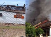 Kebakaran, Api Disertai Asap Membumbung dari Bagian Belakang Rumah Warga Pugung