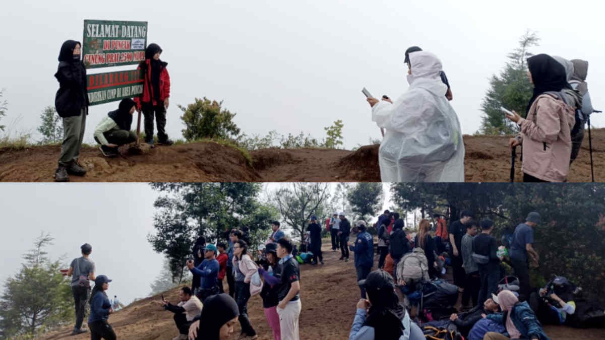 Foto: Suasana di puncak gunung Prau, Dieng, Wonosobo, paada Sabtu 28 Juni 2025, (foto_dok/am)