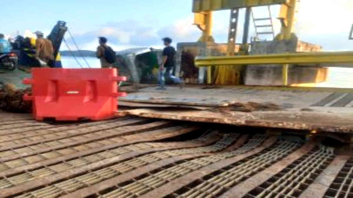 Ramp Door Pelabuhan Jago Lingga, Kepri memprihatinkan- foto doc ist