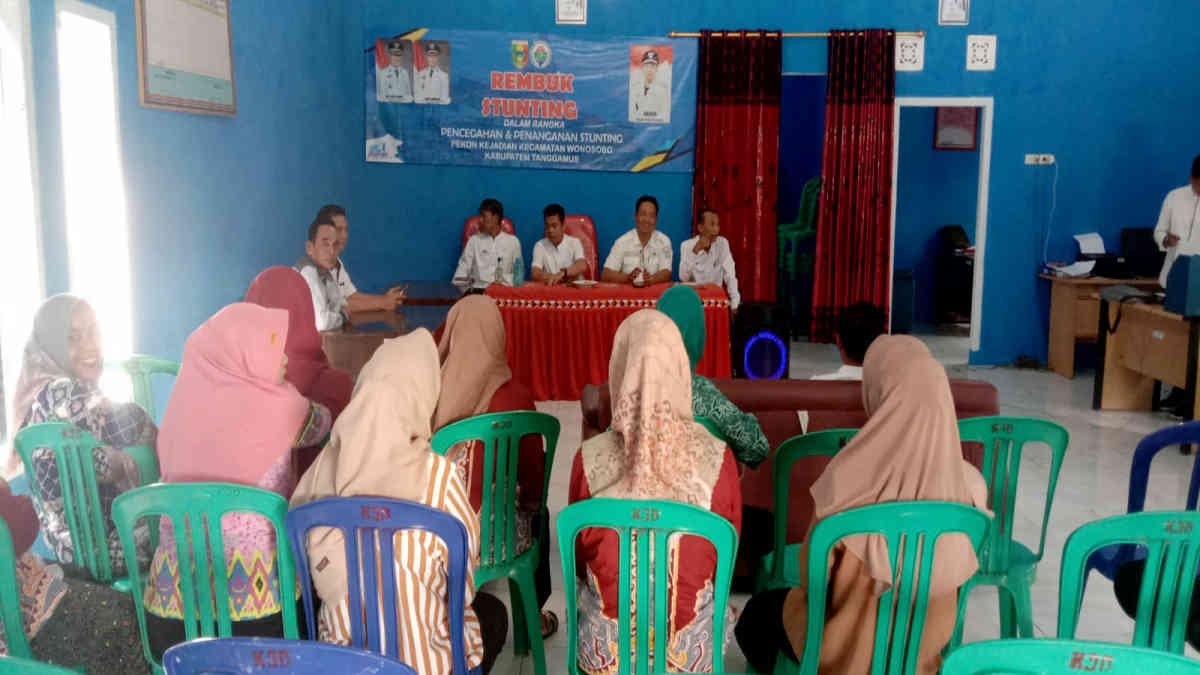 Foto: Rembuk Stunting Pemerintah Pekon Kejadian, Kecamatan Wonosobo, Tanggamus, di balai pekon setemoat, pada Rabu 25 Juni 2025, (foto_rs)