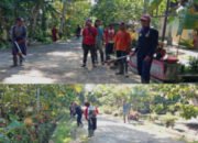 Semangat Lingkungan! Sekdes Burgandi Pimpin Aksi Bersih-Bersih di Pekon Tanjung Agung