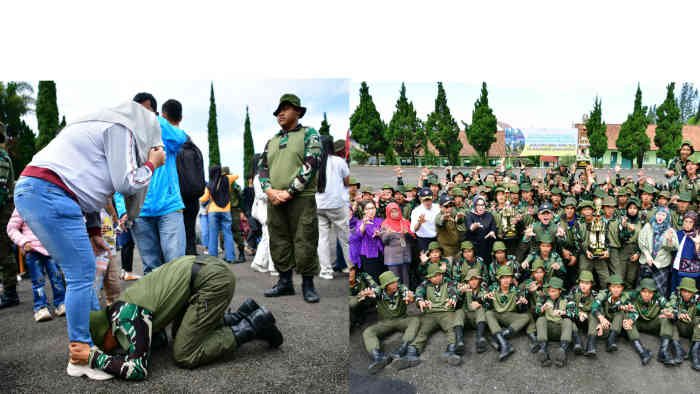 Sekretaris Daerah Provinsi Jawa Barat Herman Suryatman menghadiri upacara penutupan Pendidikan Karakter Gapura Panca Waluya Sekolah Kebangsaan Jawa Barat Istimewa Angkatan ke - II, di Depo Pendidikan (Dodik) Bela Negara, Rindam III/Slw, Kabupaten Bandung Barat, Minggu (29/06/2025).
