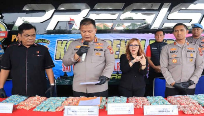 Polres Metro Bekasi Kota Bongkar Sindikat Narkoba Lintas Daerah, Ribuan Ekstasi Disita