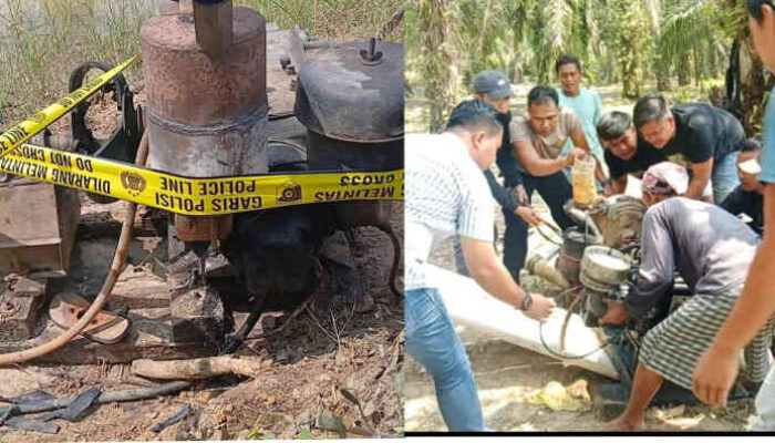 Polisi Ciduk Penambang Pasir Liar di Desa Sriminosari, Lampung Timur