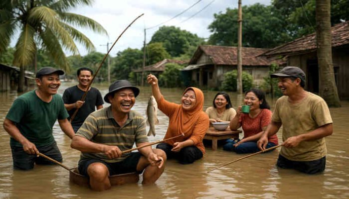 Ngoyok: Tradisi Serius Tapi Santai Orang Tulang Bawang Saat Banjir, Mancing, Ngopi, dan Nyambi Gosip