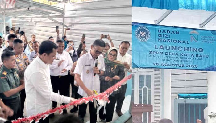 Wakil Bupati Tanggamus Resmikan Program Makan Bergizi Gratis di SPPG Kota Batu