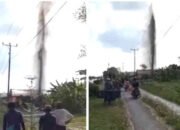 Heboh, Semburan Lumpur dan Gas Buat Heboh Warga Tulang Bawang