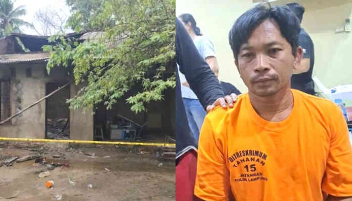 Penjual Somay Bunuh Pegawai Koperasi di Natar, Pelaku Sudah Tertangkap, Rumahnya Dibakar Warga