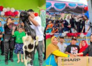 Warga Desa Gunung Sugih Besar Jalan Sehat, Pulang Bawa Kambing dan Mesin Cuci