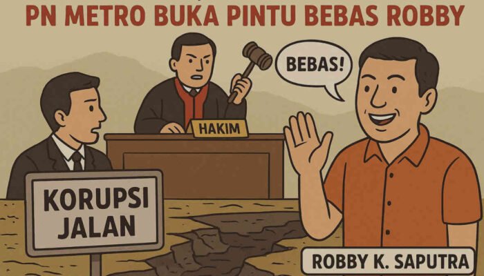 Jalan Rusak, Tersangka Mulus: PN Metro Buka Pintu Bebas Robby eks Kadis PUTR