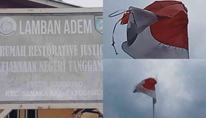 Bendera Lusuh di Depan Rumah Restorative Justice: Saat Keadilan di Tanggamus Berkibar Setengah Tiang
