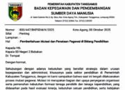 Edaran Mutasi Pegawai BKPSDM Tanggamus Heboh di Grup WA Kepala Sekolah, Nomor yang Tertera Langsung ‘Mengiyakan’