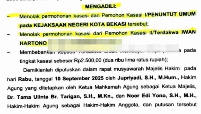 Kasus Cek Kosong PT ABB: Sudah Kasasi Ditolak, Kok Masih Bebas di Luar?