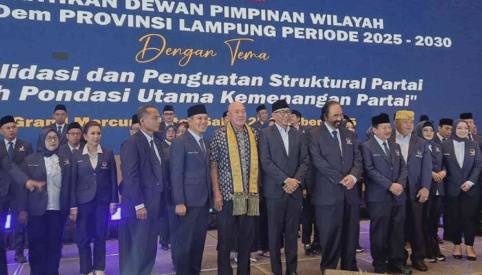Surya Paloh Lantik Herman HN Jadi Ketua DPW NasDem Lampung, Ini Susunan Pengurus Periode 2025–2029