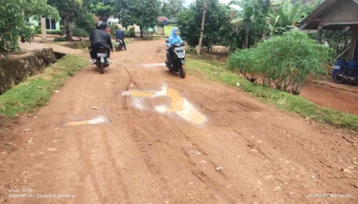 “Insaflah, Kakon!” Warga Datar Lebuay Geram, Dana Desa Ratusan Juta Jadi Jalan Tanah Merah
