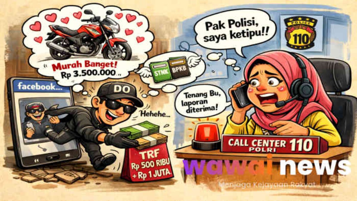 Apes! Motor Murah di Facebook Berujung Mahal, Warga Tulang Bawang Lapor 110