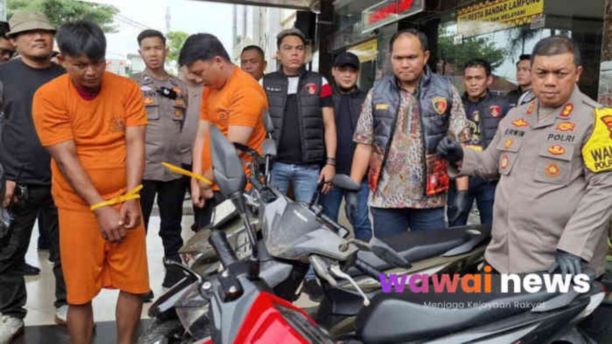 Jabung Jadi Tujuan Motor Curian, Dua Satpam Bandar Lampung Ditangkap