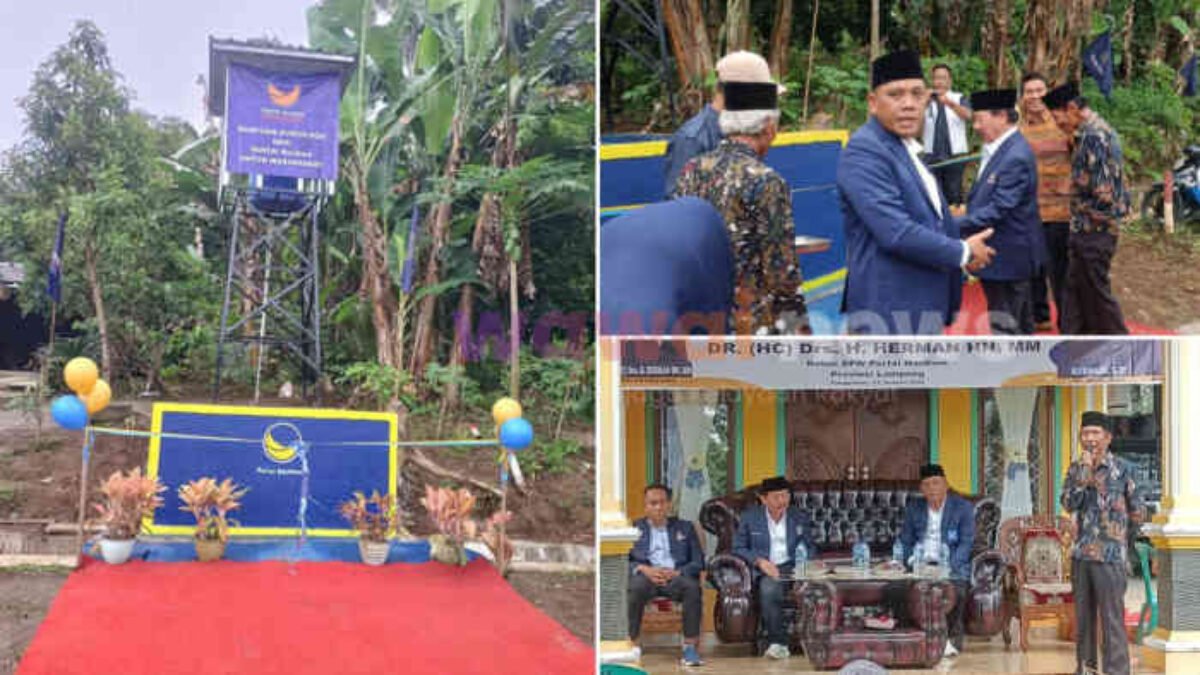 NasDem Bangun Akses Air Bersih, Herman HN Resmikan Dua Sumur Bor di Tanggamus