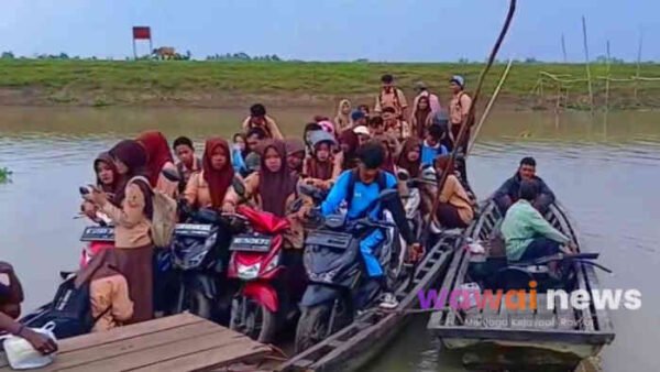Pelajar Lampung Timur Naik Perahu ke Sekolah, Netizen: Lapor KDM Aja Bang
