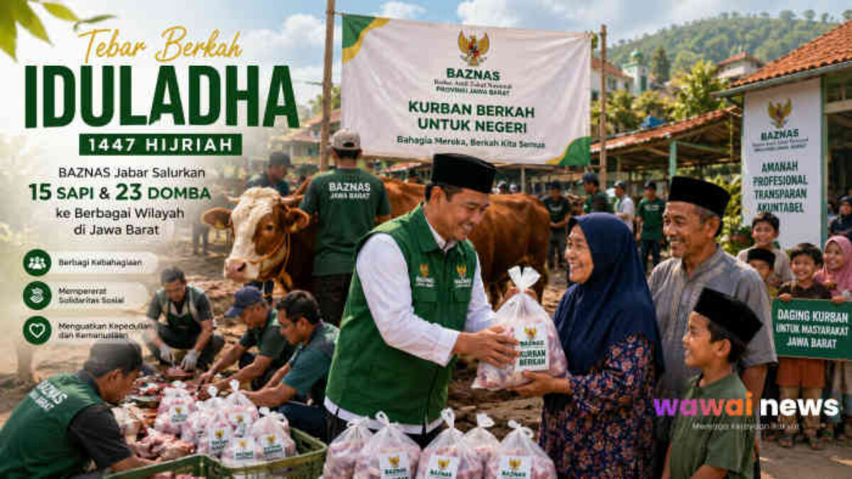Tebar Berkah Iduladha, BAZNAS Jabar Salurkan 15 Sapi dan 23 Domba ke Pelosok Jawa Barat