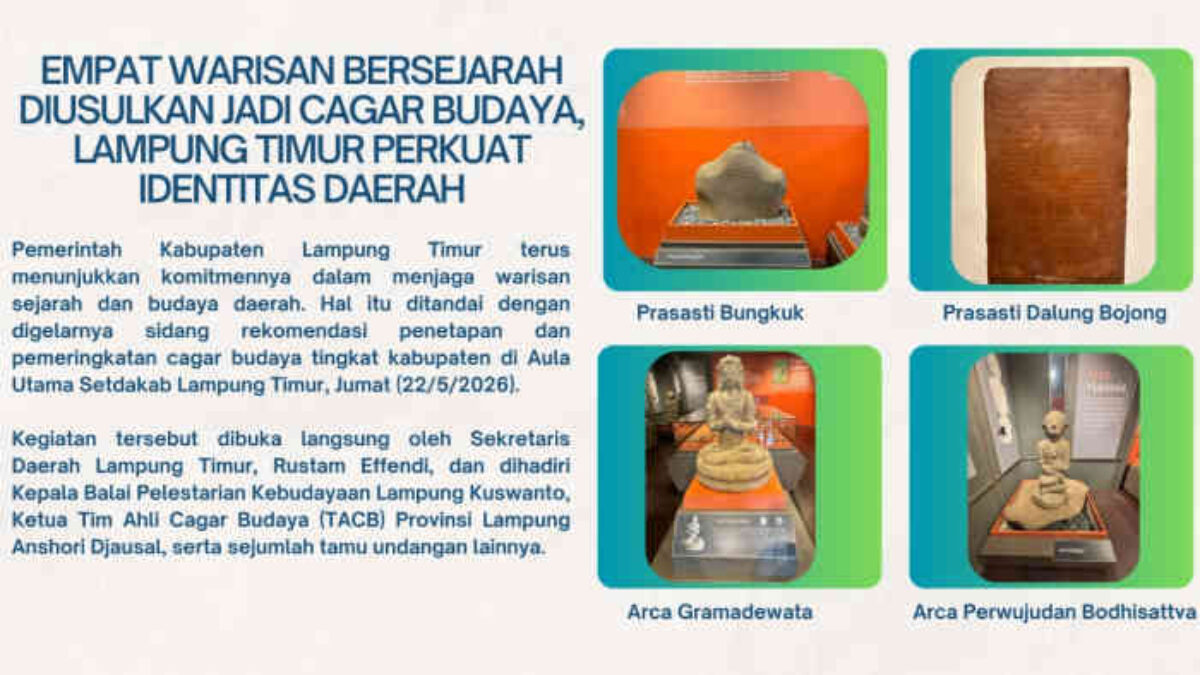 Saat Generasi Sibuk Joget Konten, Lampung Timur Selamatkan Prasasti dan Arca dari Nasib Jadi Batu Tak Bertuan