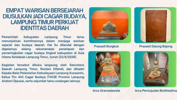 Saat Generasi Sibuk Joget Konten, Lampung Timur Selamatkan Prasasti dan Arca dari Nasib Jadi Batu Tak Bertuan