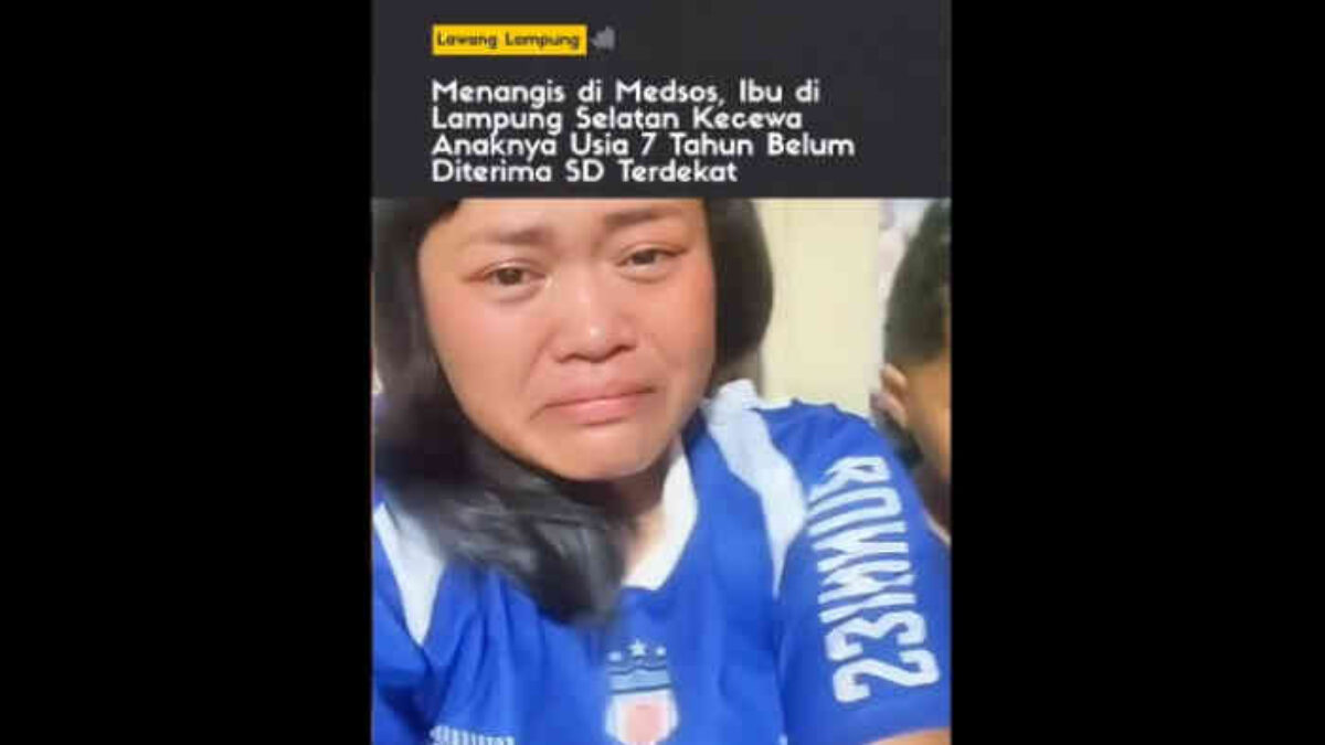 Bikin Miris, Ibu di Lampung Selatan Nangis di Medsos: Anak Usia 7 Tahun Ditolak SD Terdekat, Pendidikan Gratis Tinggal Slogan?