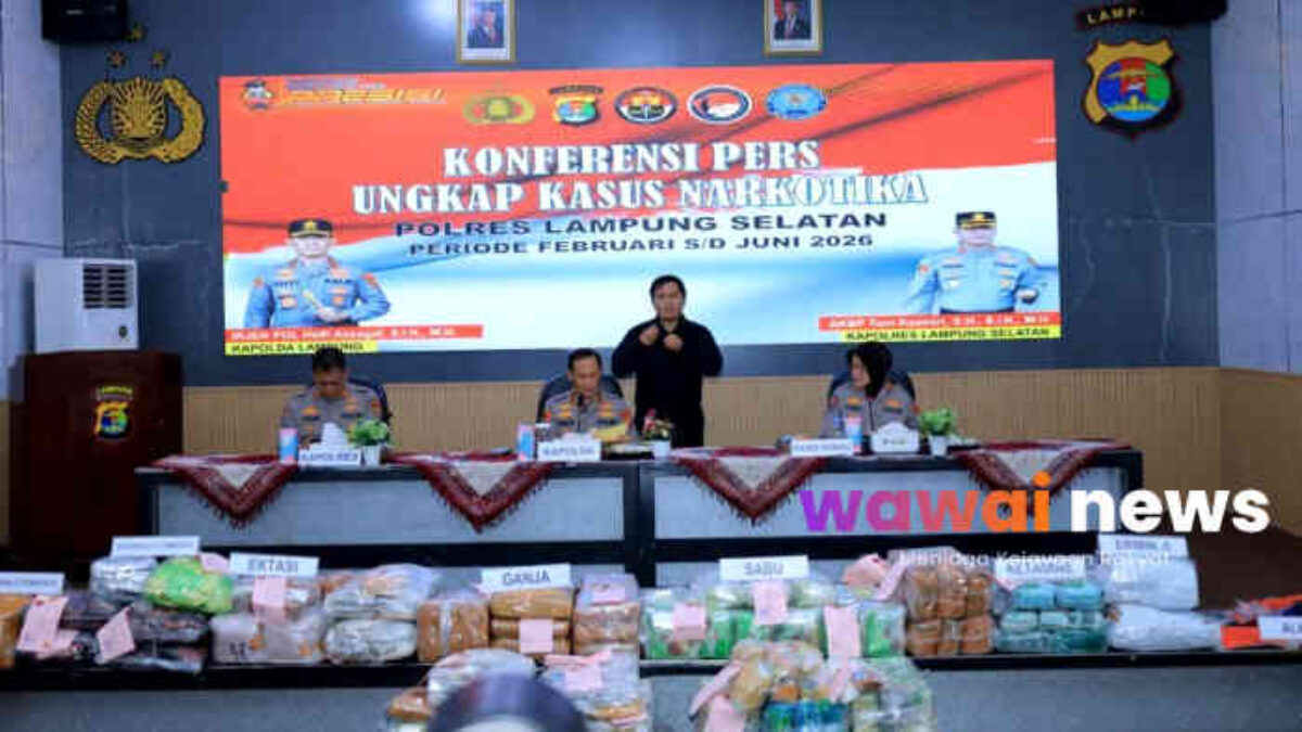 Polda Lampung Bongkar 17 Kasus Narkoba, Sita 179,5 Kg Sabu dan 44 Ribu Butir Ekstasi
