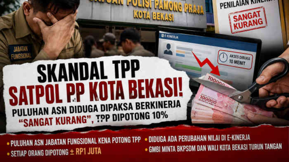 Skandal TPP Satpol PP Kota Bekasi Meledak! Puluhan Pegawai Kehilangan Rp1 Juta