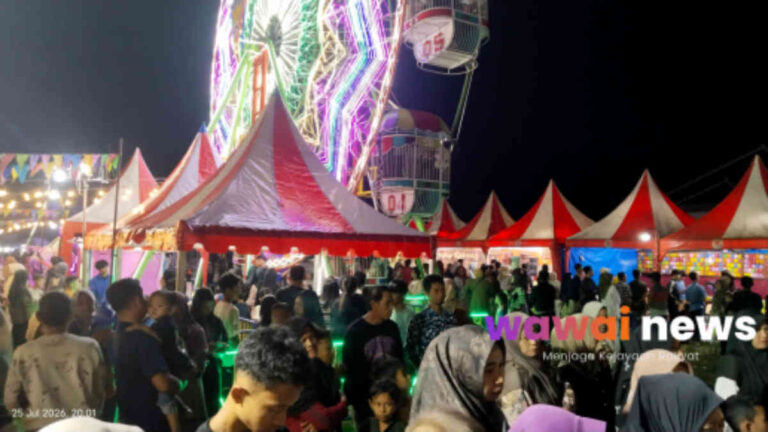 Ribuan Warga Serbu Pasar Malam MTQ ke-45 Lampung Utara, Lapangan Wali Songo Berubah Jadi Lautan Manusia