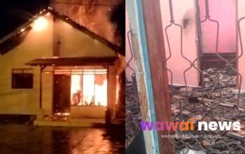 Rumah Kosong Dilalap Api Tengah Malam di Kotabumi, Seluruh Isi Hangus, Kerugian Ditaksir Ratusan Juta Rupiah