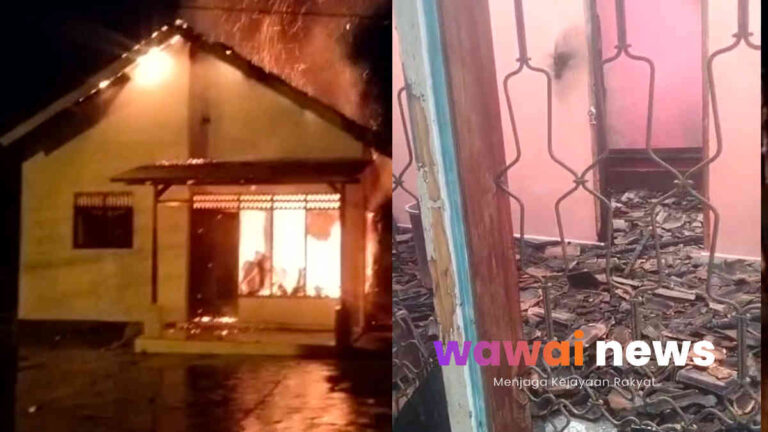 Rumah Kosong Dilalap Api Tengah Malam di Kotabumi, Seluruh Isi Hangus, Kerugian Ditaksir Ratusan Juta Rupiah